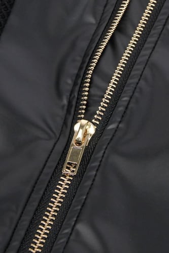 فستان جلد أسود