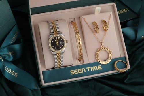 طقم ساعة نسائية فاخرة