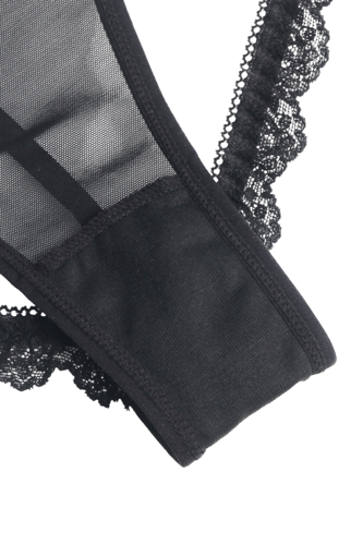 كيلوت نسائي شبكي دانتيل بفتحة