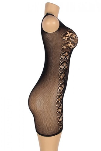 فستان لانجري شبك اسود