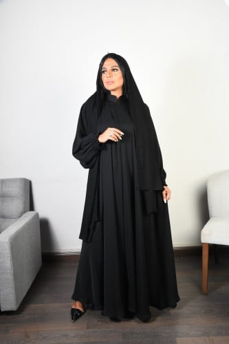 عبايه كلوش سحاب لمسه حلاتي