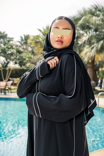 عباية تحديد قيطان بيج