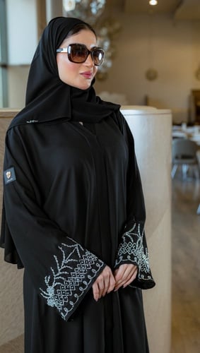 عباية شك تعريج كم فضي