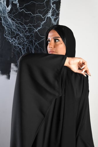 عباية كريب اماراتية باكمام واسعة