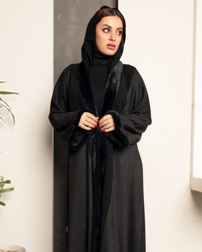 عباية شتوية فرو تحديد فرو بالكم
