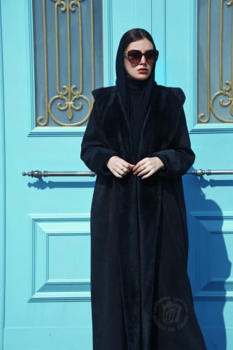 عباية مخمل شتوي فرو امام