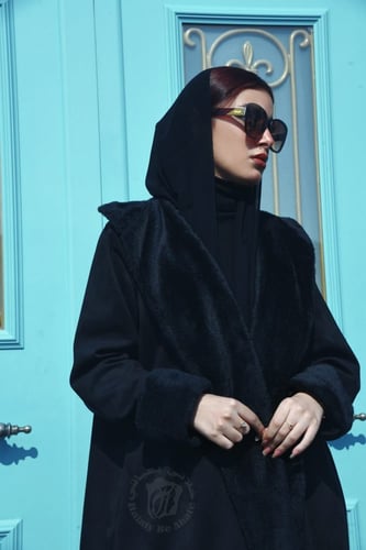 عباية مخمل شتوي فرو امام