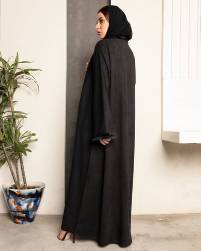 عباية شتوية فرو تحديد فرو بالكم