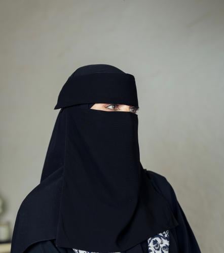 نقاب اسلامي قصير 9 إنش