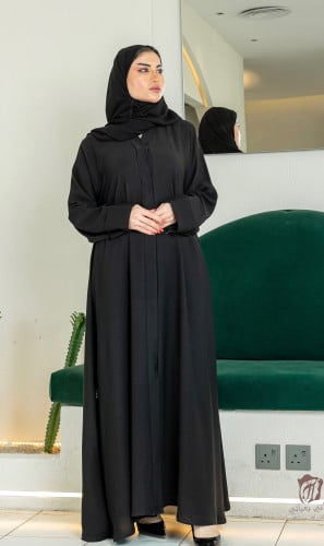 عباية كم مقلوب خطوط ناعم