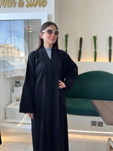 عباية اماراتية كم واسع تطريز