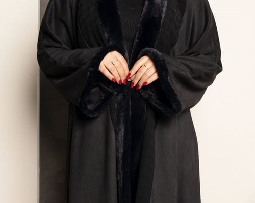 عباية شتوية فرو تحديد فرو بالكم