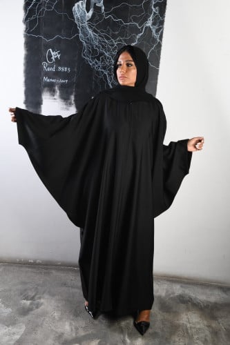 عباية كريب اماراتية باكمام واسعة