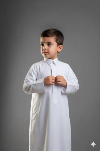 ثوب سعودي صيفي ولادي قلاب سحاب