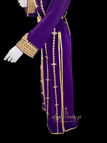 تكشيطة المميزة الفاخرة باللون البنفسجي والذهبي