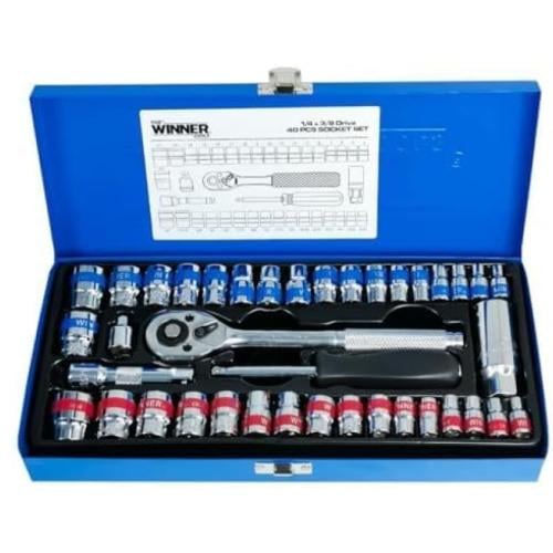 طقم عدة ميكانيكي احترافي 40 قطعة – لقمة مفاتيح مع...