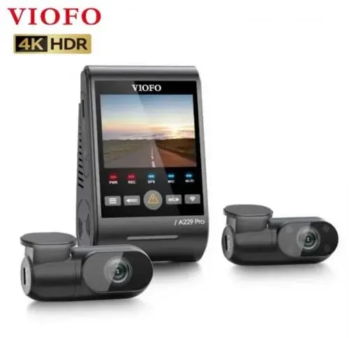 داش كام VIOFO A229 pro 3CH 4K GPS امامية ، خلفية ،...