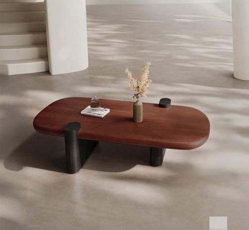 طاولة قهوة مستطيلة خشبية