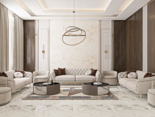 تصميم داخلي لفيلا مساحة 600م2 او اقل