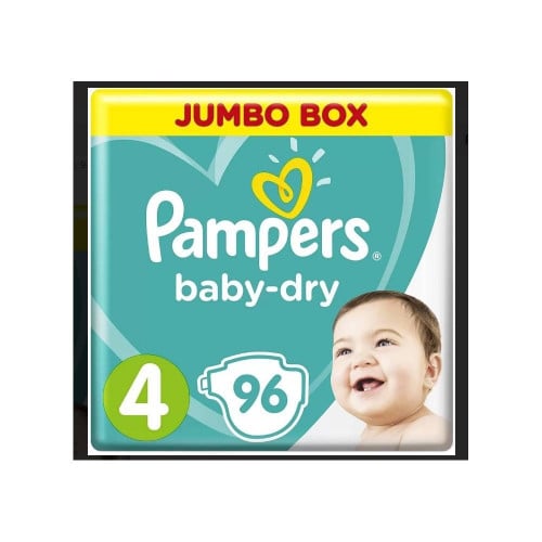 حفاضات اطفال بامبرز مقاس 4 كبير 9-14 كجم 96 قطعة p...