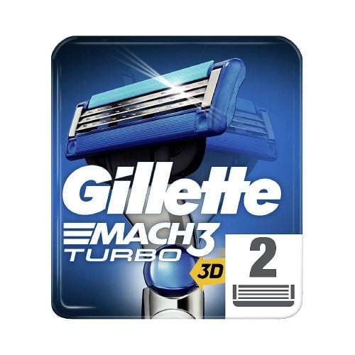 شفرة حلاقة جيلليت ماك تربو 3 دى 2 قطعة gillette ma...