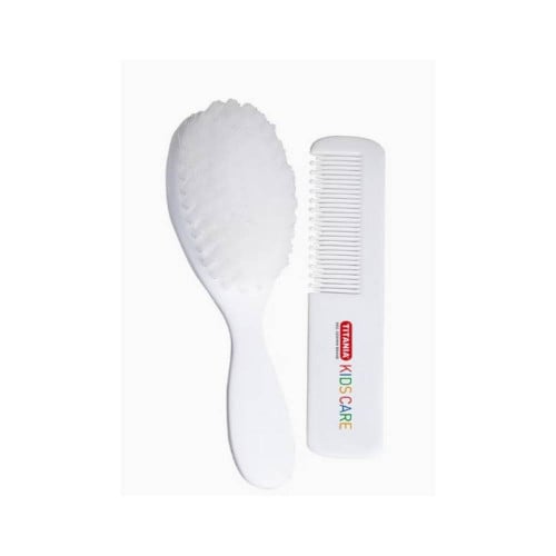 فرشة شعر ومشط اطفال تيتانيا kids care soft bristle...