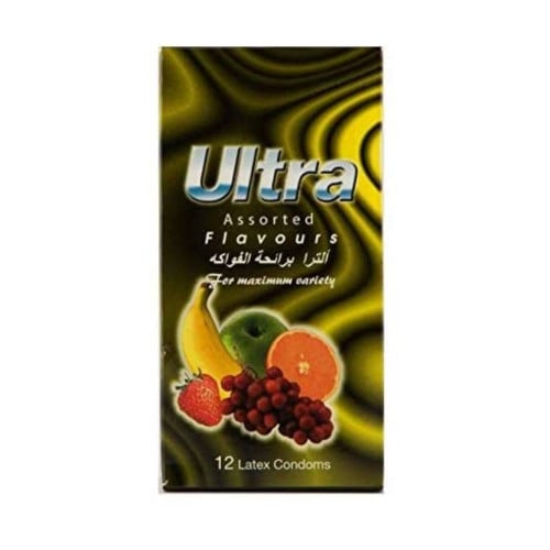 واقى ذكرى الترا طعم الفواكه 12 قطعة ultra flavours...