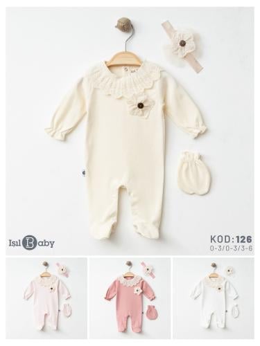 افرول بناتي مع قفازات وربطة راس