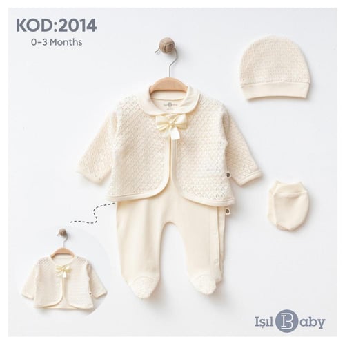 افرول بناتي مع قبعة وقفازات