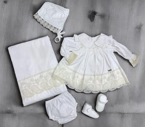 طقم فستان بناتي مواليد 5 قطع