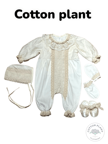 طقم افرول بناتي 5 قطع تصميم خاص بنبتة القطن