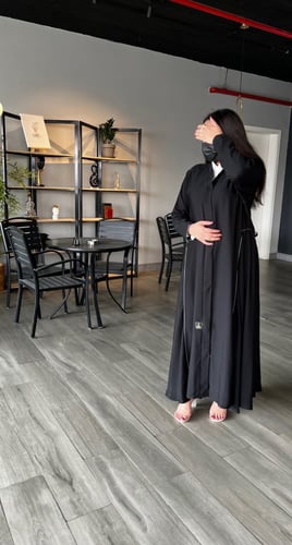 عباية كتف كلوش كويتي نواعم بتحديد أبيض