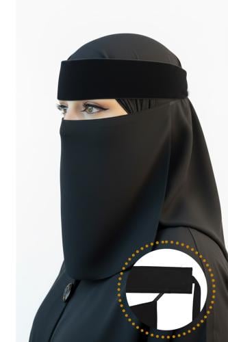 نقابات ركن الحجاب نقاب المخمل مقوى خفيف مطاط طويل...