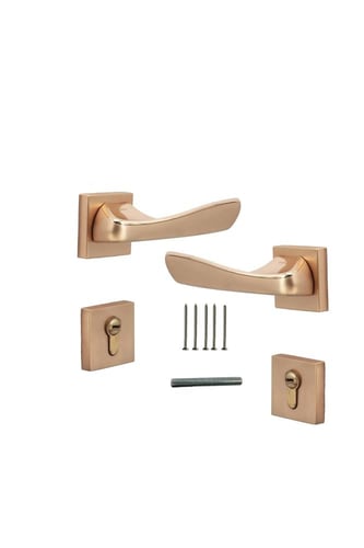 زوج مقبض باب مفصول زنك.