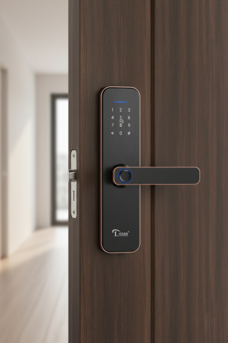 مقبض باب ذكي من بلاتين - LOZAN