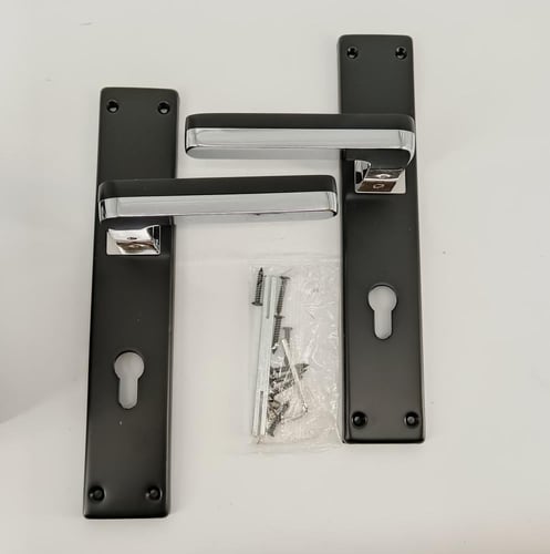 زوج مقبض باب بليت المنيوم .