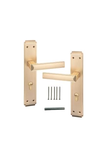 زوج مقبض باب بليت زنك - LOZAN