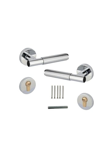 مقبض باب مفصول فضي .