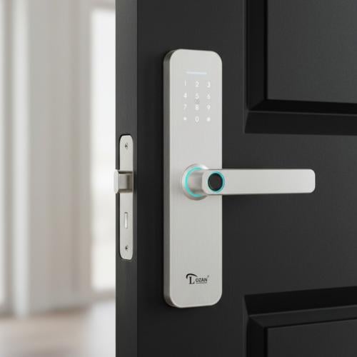 مقبض باب ذكي من بلاتين - LOZAN