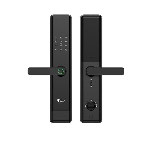 مقبض باب ذكي من بلاتين - LOZAN