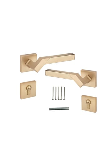 مقبض باب مفصول ذهبي .