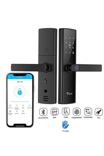 مقبض باب ذكي من بلاتين - LOZAN