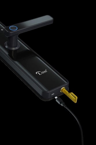 مقبض باب ذكي من بلاتين - LOZAN