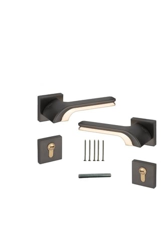 مقبض باب مفصول فضي .