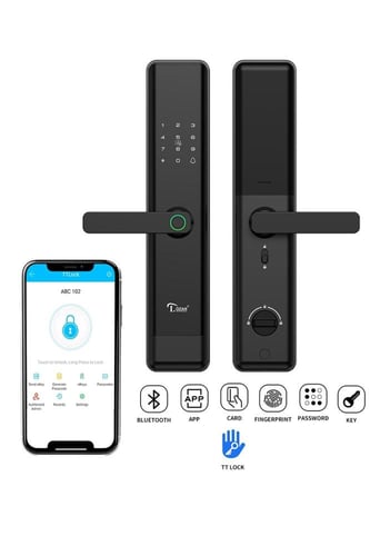 مقبض باب ذكي من بلاتين - LOZAN