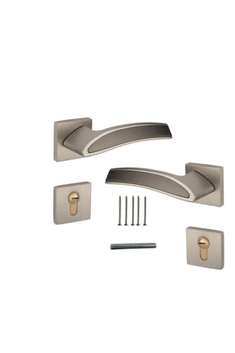 مقبض باب مفصول فضي .