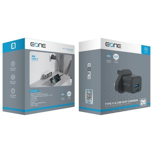 شاحن حائط EONE GaN Duo Charge بقدرة 20 واط