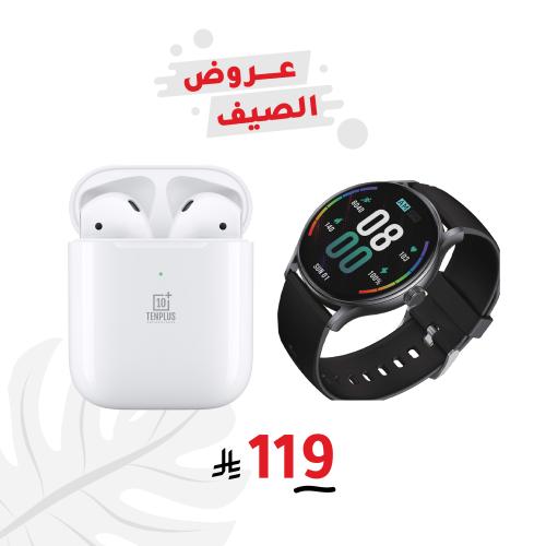 عروض ساعة سمارت الذكية من تن بلس T3522 - باللون ال...