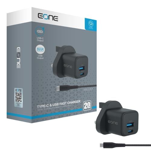 شاحن حائط EONE VOLT بتقنية GaN بقدرة 65 واط مع PD