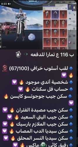 حساب ببجي عالمي رقم 17